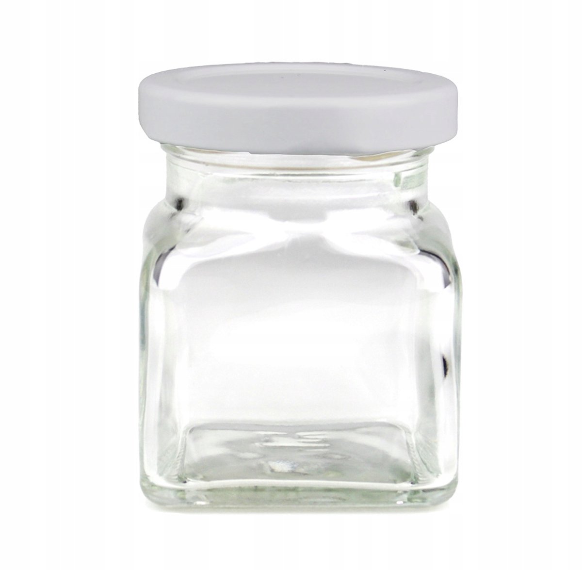 Glazen potje met witte deksel voor kaarsen 120 ml