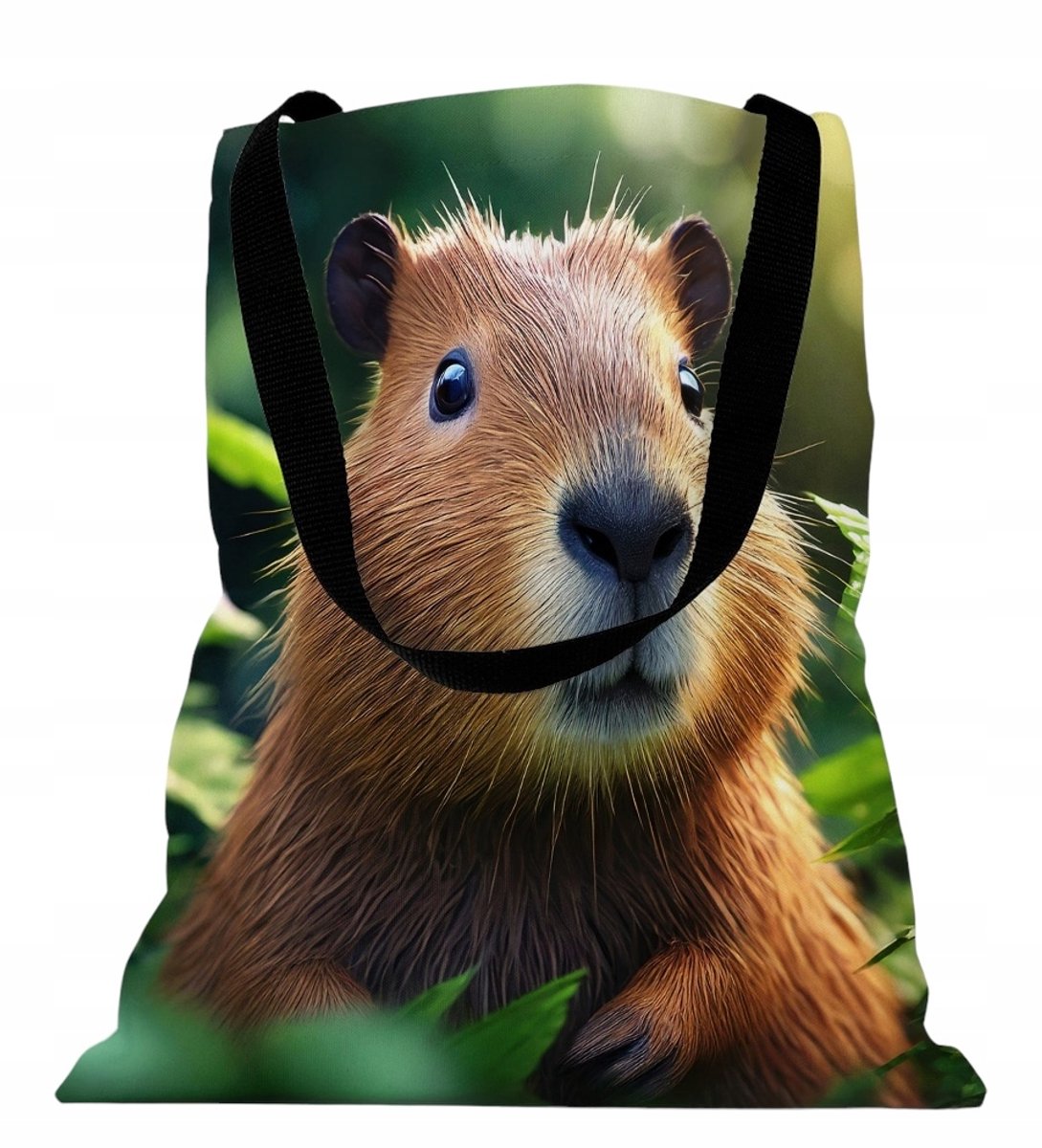 Kapibara Shopper Tas - Schattige Dierenprint - Polyester 35x43cm