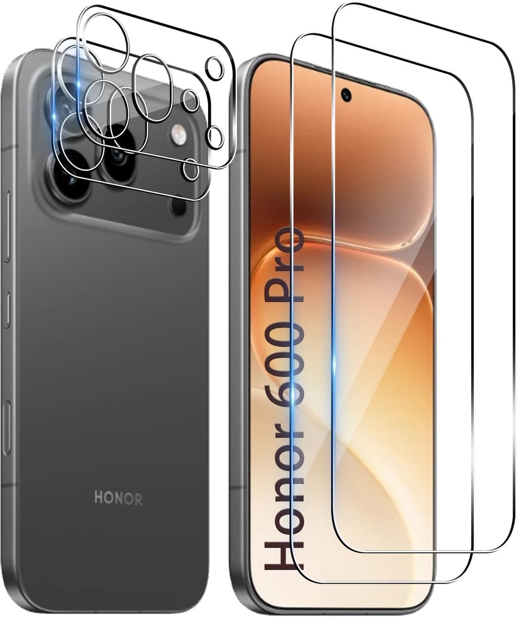 Displaybeschermfolie Honor 600 Pro - gehard glas - krasbestendig - perfect passend - ShopVlot
