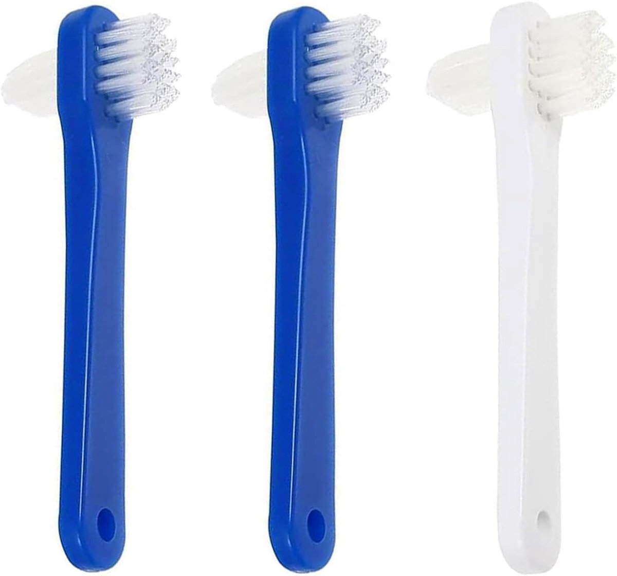 Tandenborstels voor protheses - 3 stuks - Blauw x 2, Wit x 1 - Effectieve reiniging voor gebitsprotheses - ShopVlot