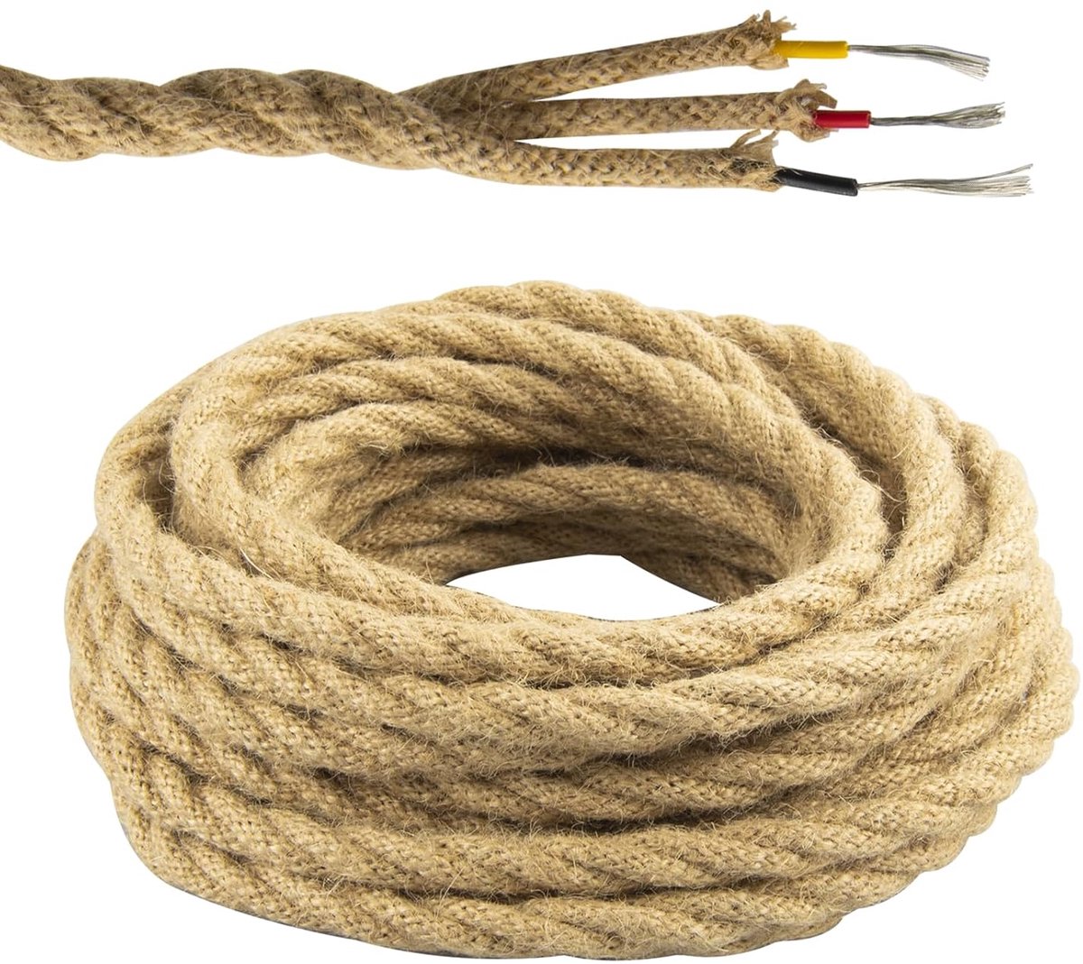 Linnen touw 10m - 18AWG geel - sterk en flexibel - ideaal voor knutselen - ShopVlot