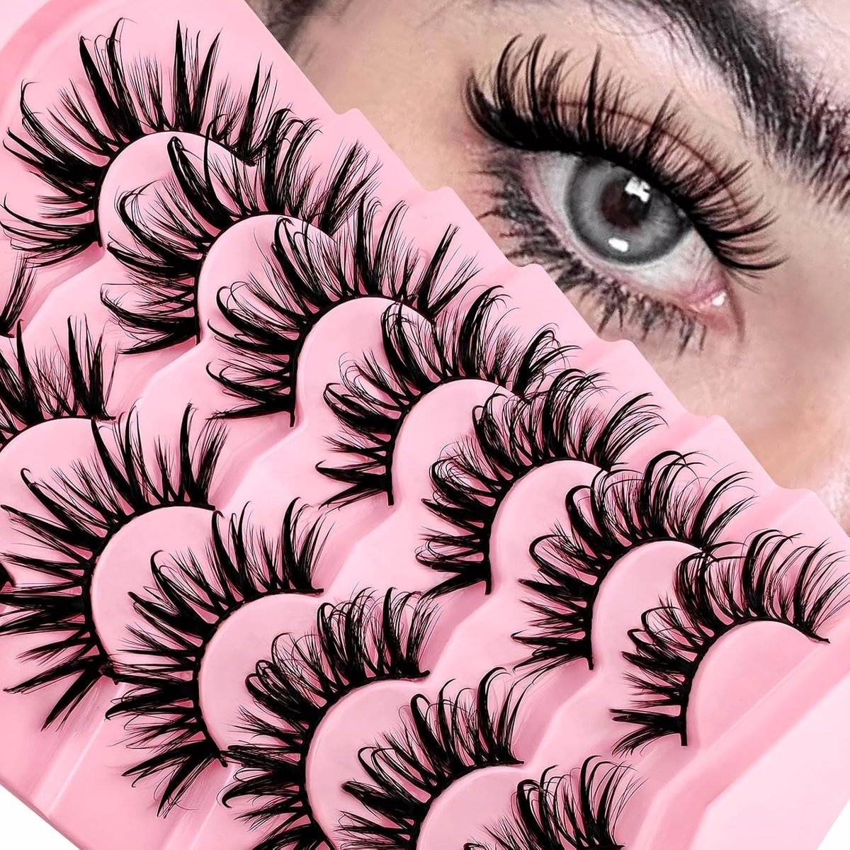 Nepwimpers D-Curl 20mm - Wet Look - Spiky Anime Style - Dramatische uitstraling - ShopVlot
