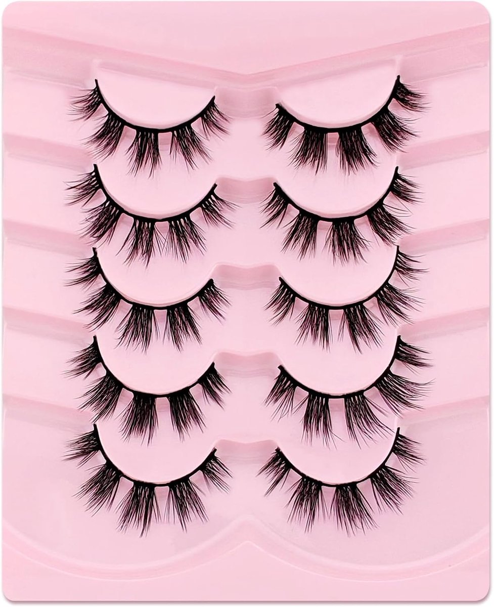 Valse Wimpers Cat Eye - Fluffy Volume Curly - Natuurlijke Look - Herbruikbaar - ShopVlot