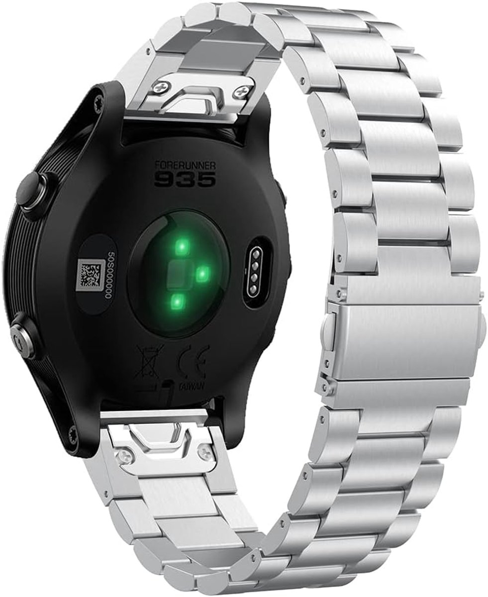 Horlogeband voor Garmin Fenix 8/7S/6S/5S - Roestvrij staal 20 mm - Verstelbare polsband - Duurzaam en stijlvol - ShopVlot