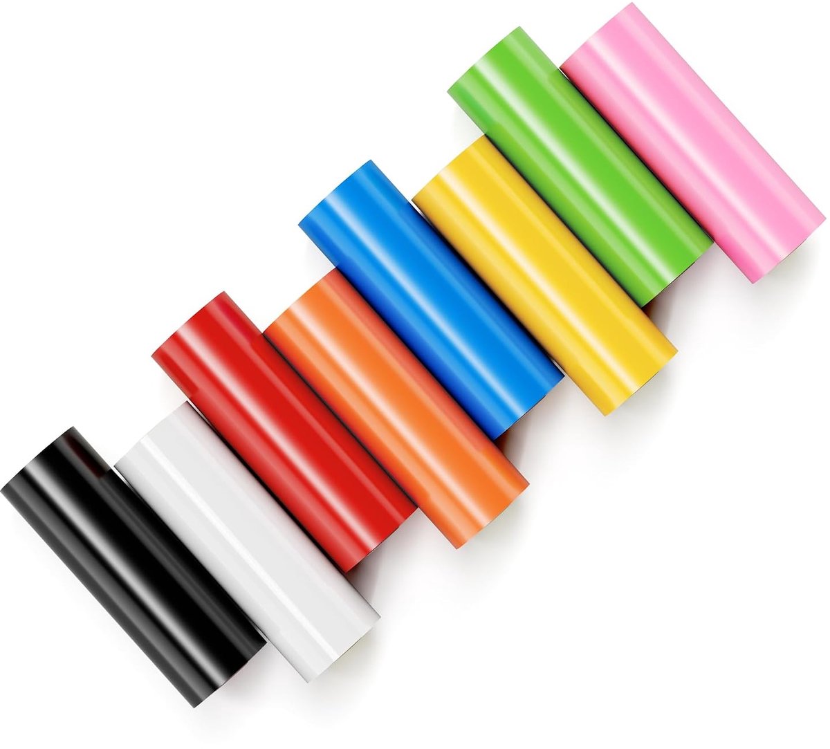 Vinyl film plotter 11,4 cm - zelfklevende stickerfolie - 8 kleuren - perfect voor DIY projecten - ShopVlot