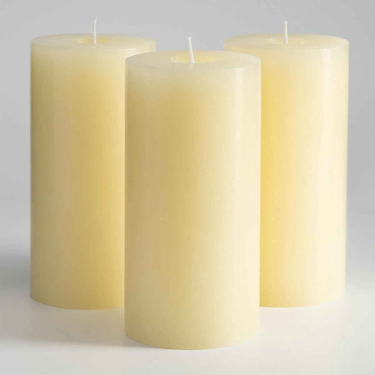 Stompkaarsen grote 3-delige set - crème - lange brandduur 75+ uur - ongeparfumeerd voor sfeervolle decoratie - ShopVlot