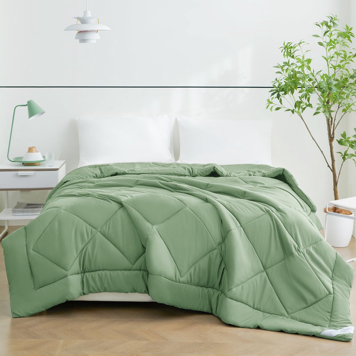Microvezel Dekbed 220 x 240 cm - Zomerdekbed Groen - Lichtgewicht 150 g/m² - Ideaal voor een comfortabele nachtrust - ShopVlot