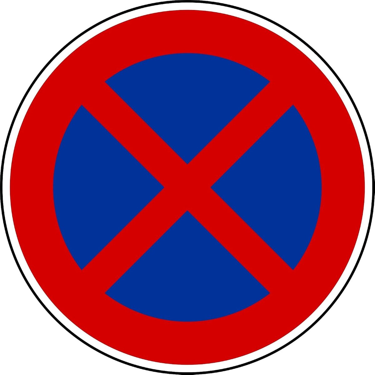 Parkeerverbod sticker Ø 200 mm - verzinkt staal 1 mm - weersbestendig - voor duidelijke signalering - ShopVlot