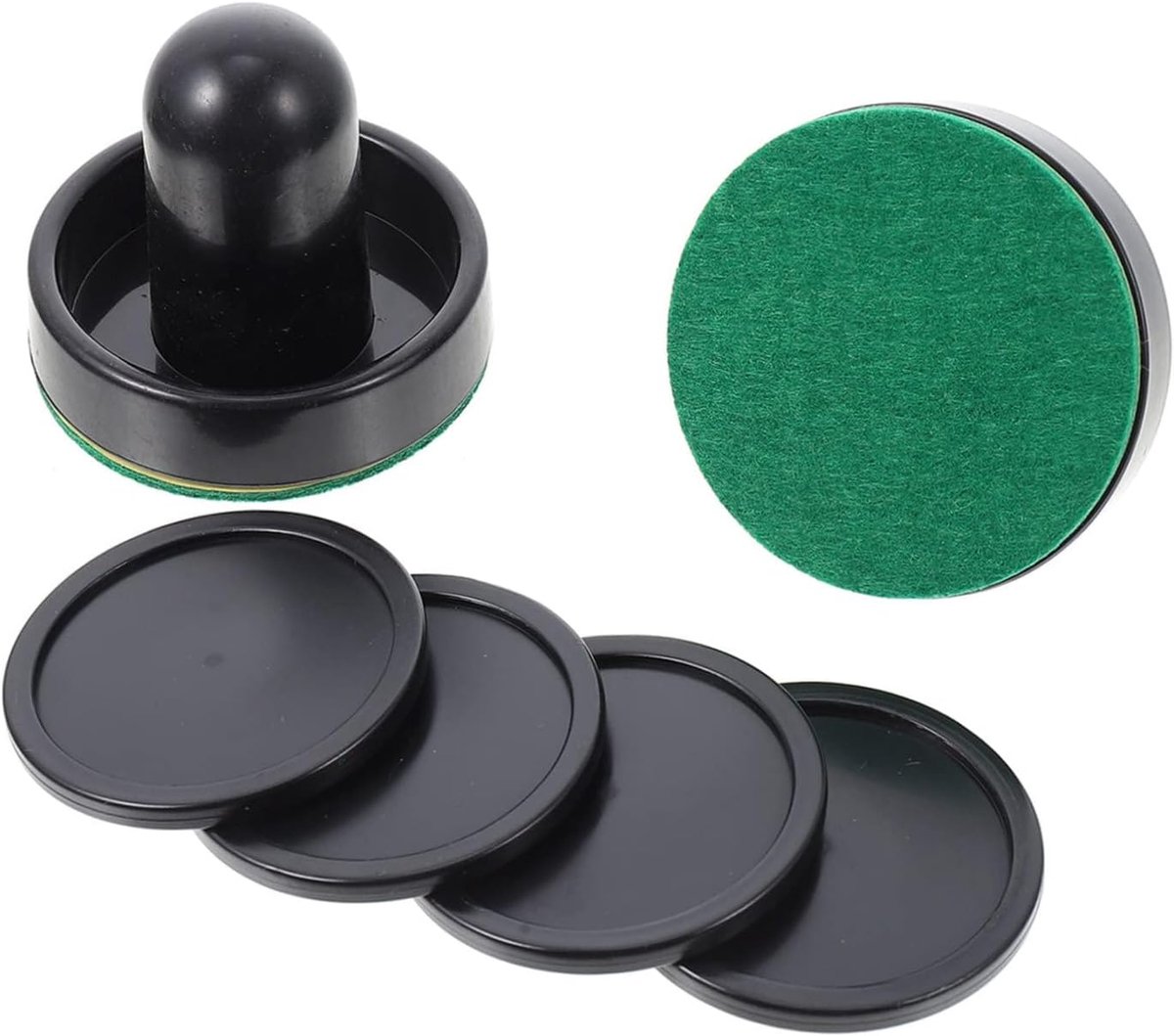 Air Hockey Set - 2 Air Hockey Pushers & 4 Pucks - Duurzaam ABS - Perfect voor spannende lucht hockeyspellen - ShopVlot