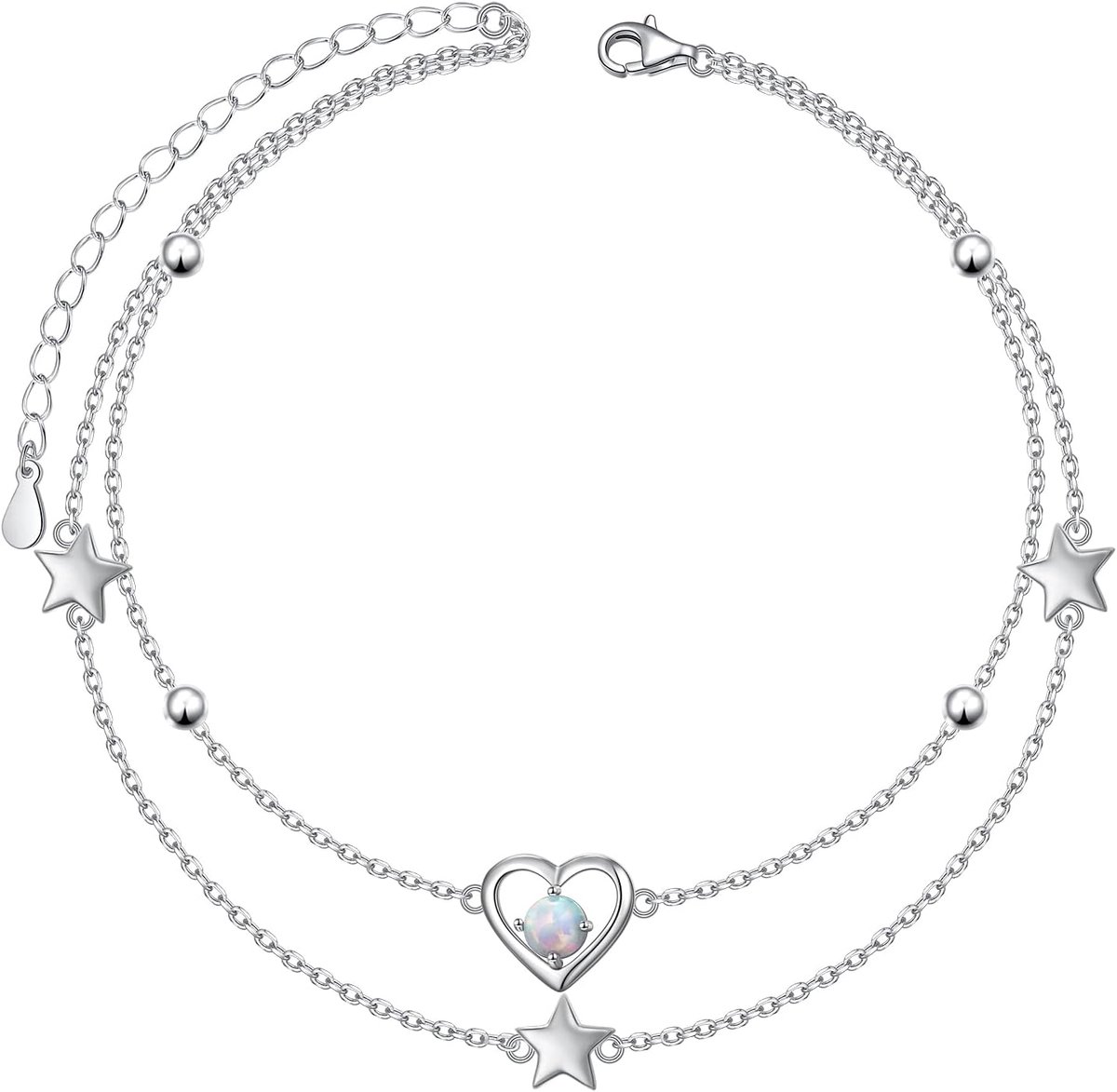Enkelbandje vrouwen vlinder 925 sterling zilver - verstelbaar - waterbestendig - stijlvol accessoire - ShopVlot