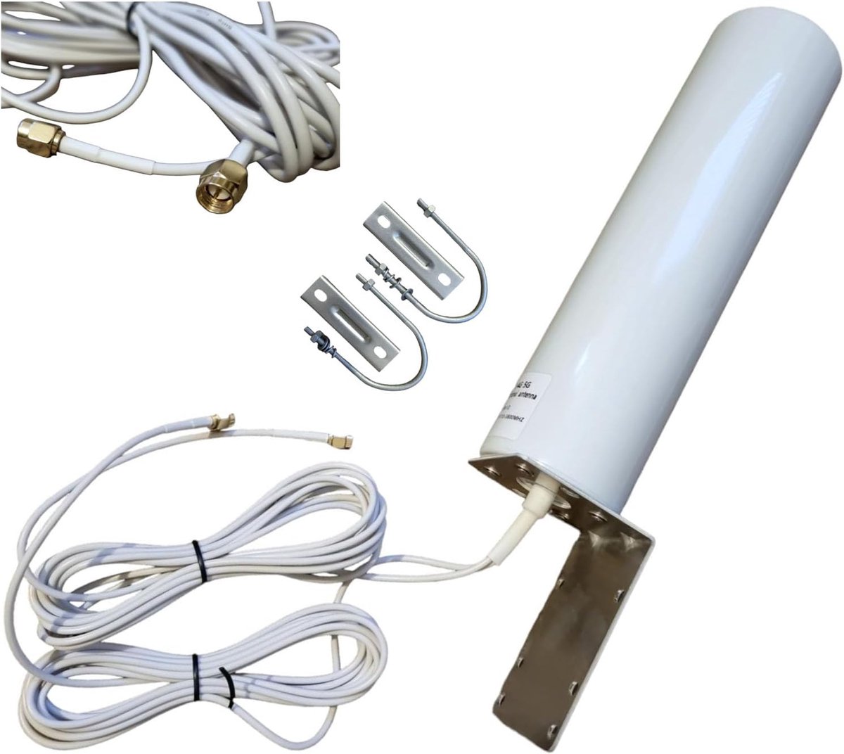 MIMO 4G 5G Antenne Buiten - Wit - Inclusief 2x 3m SMA kabel - Versterkt mobiel signaal - ShopVlot