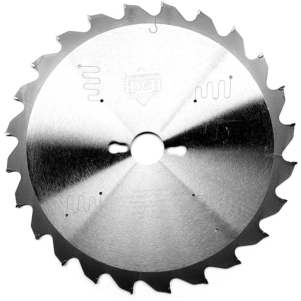 Cirkelzaagblad 254 x 30 mm - 24 HM tanden - Negatieve kleminrichting - Geschikt voor verstekzaag - ShopVlot