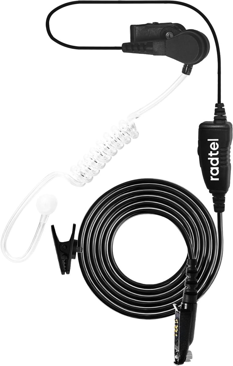 Oordopjes headset met PTT microfoon - voor RT-950, RT-950 Pro, BJ-9000 - comfortabele pasvorm - handsfree communicatie - ShopVlot