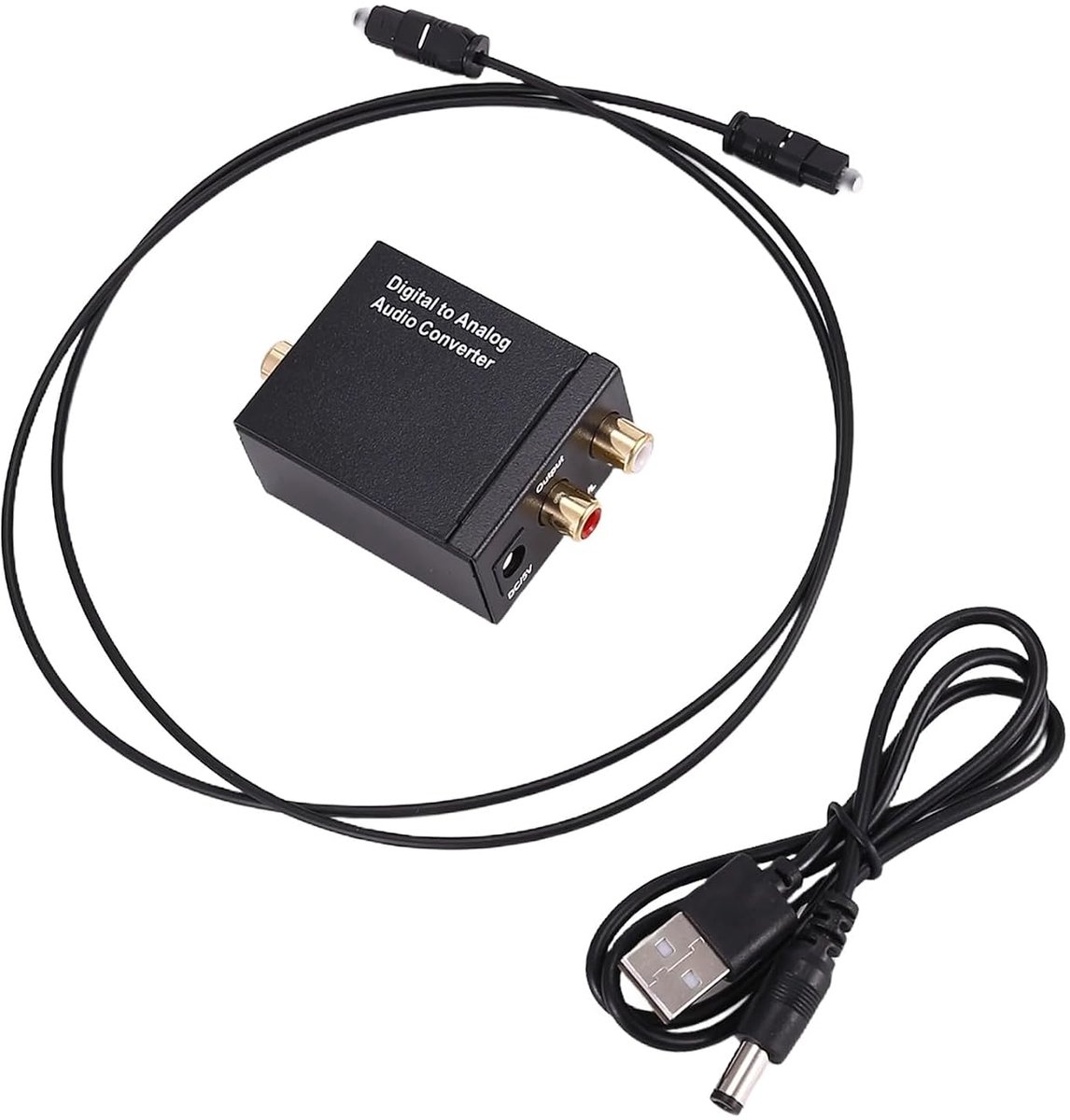 Digitale naar analoge audioconverter - glasvezel Toslink - coaxiaal signaal - zet digitaal om naar analoog - ShopVlot
