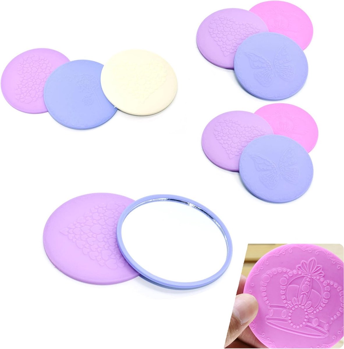 Make-up spiegel 30 stuks - compact en lichtgewicht - kleurrijke ontwerpen - perfect voor onderweg - ShopVlot