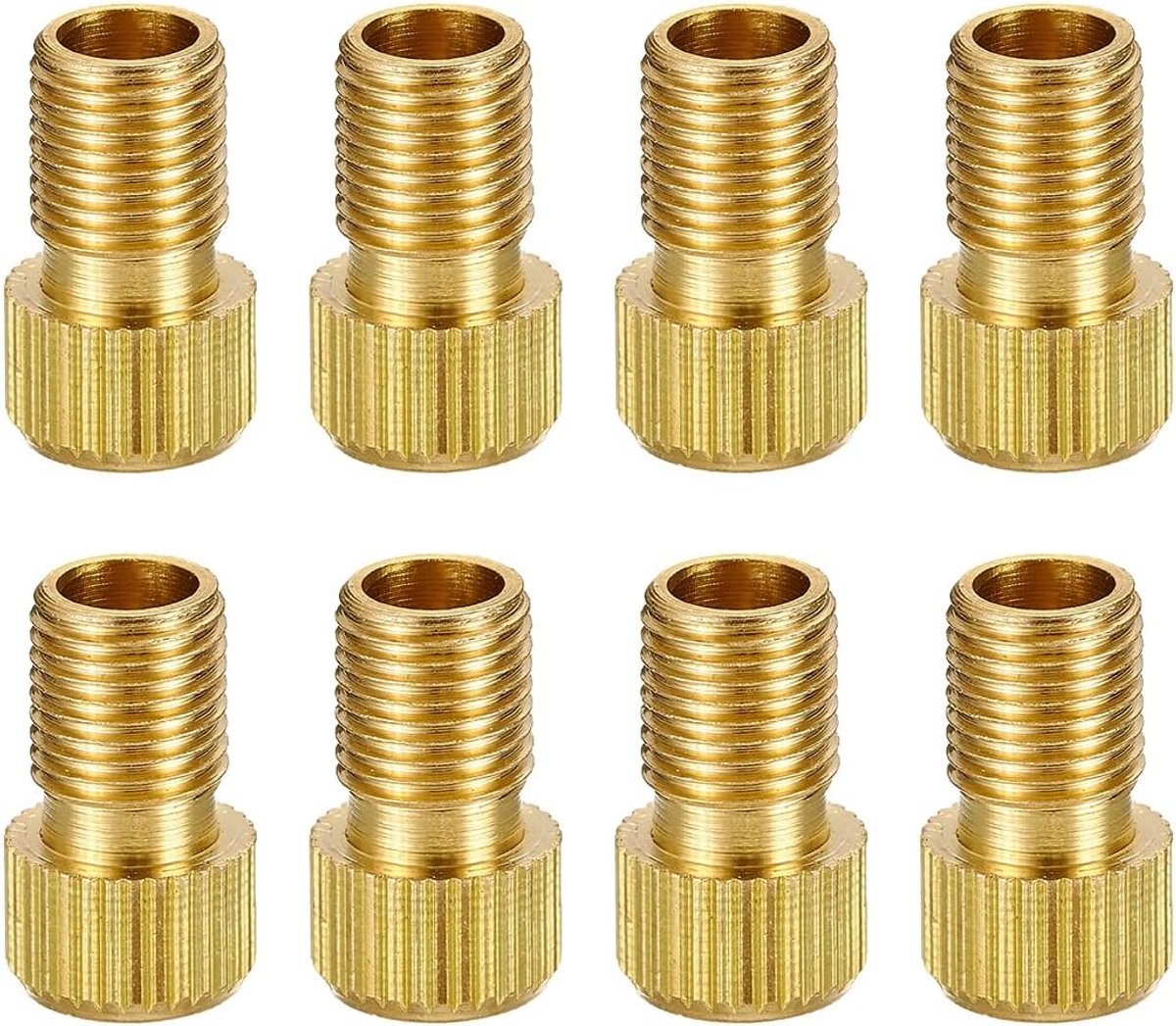 SnelShoppen - 8 Stuks Fietsventiel Adapters met O-ring voor Fiets, Auto, Luchtpomp, Franse Ventiel Adapter, Schrader Ventiel Adapter, Luchtballon Pomp