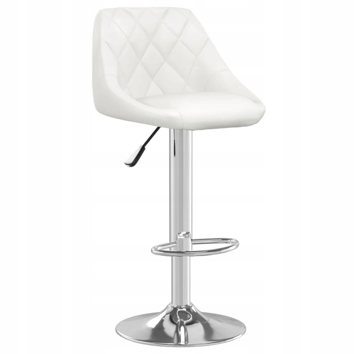 Merkloze barkruk wit, draaibaar, in hoogte verstelbaar (82-103 cm)