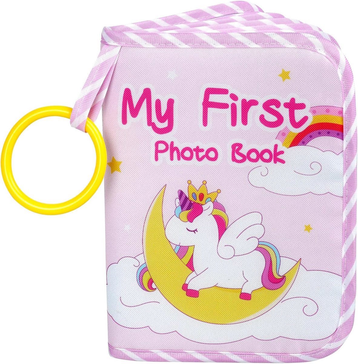 SnelShoppen - Aolso Baby Foto Album, Geheugenboek van Zacht Stof voor Pasgeborenen, Peuters en Kinderen, Mijn Eerste Foto Boek voor Familie, Wasbaar e