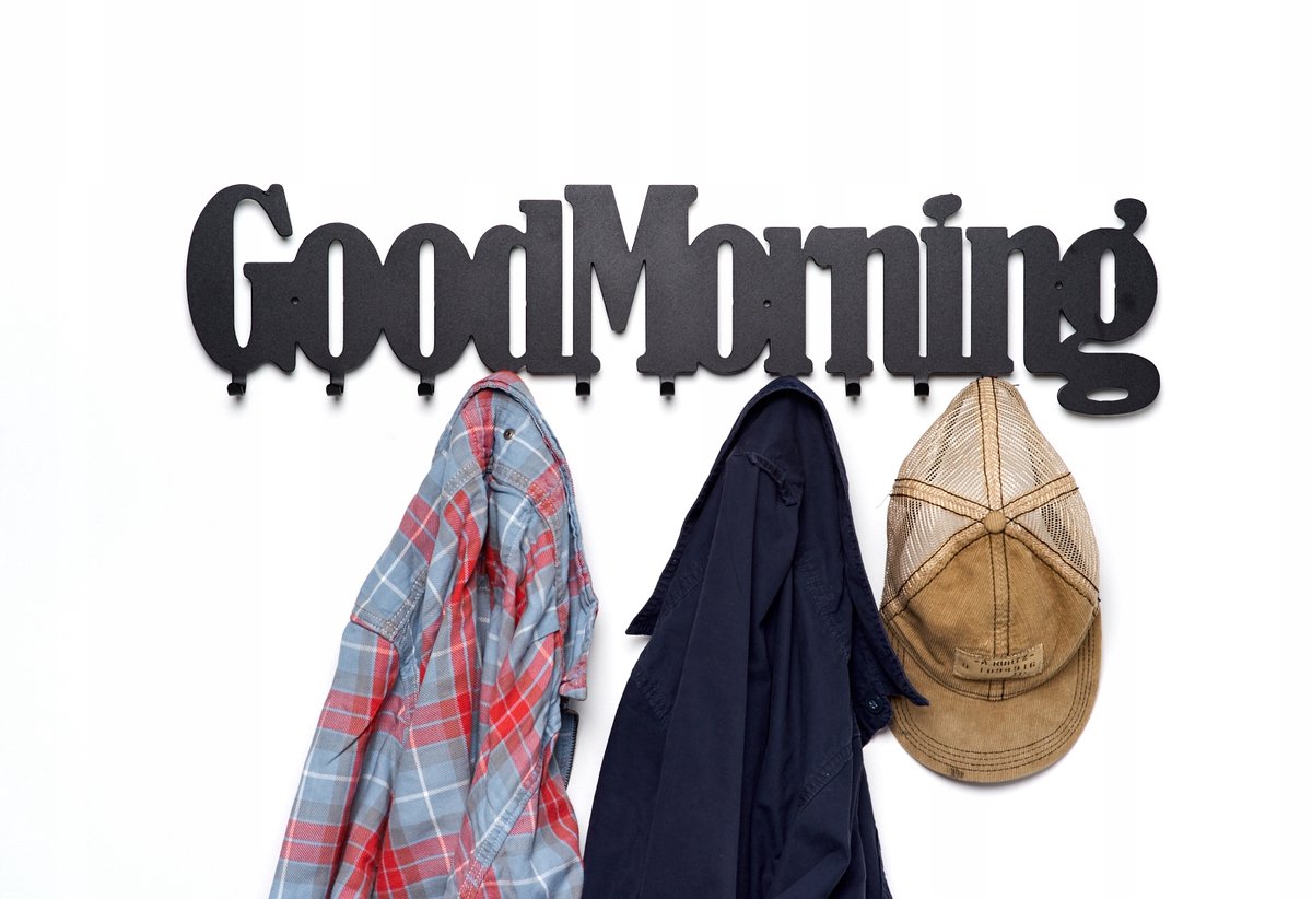 Good Morning #1 Kapstok Zwart - 70cm Metalen Wandkapstok