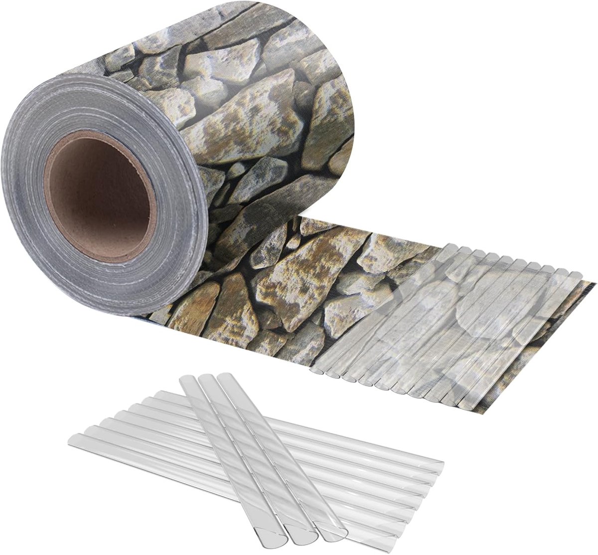PVC privacy strips 35m x 19cm - weerbestendig en UV-bestendig - 100% privacy voor tuin en balkon - inclusief 20 clips - ShopVlot