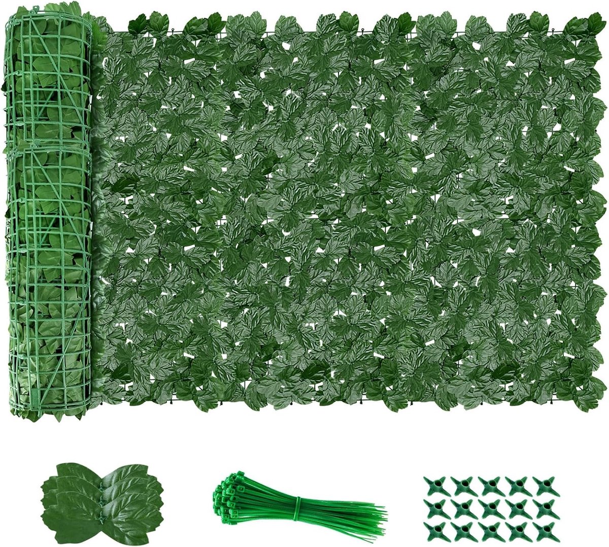 Kunstmatige Klimop Heg 100 x 300 cm - Privacy Scherm met Bladeren - Realistisch en Duurzaam - Ideaal voor Balkon - ShopVlot
