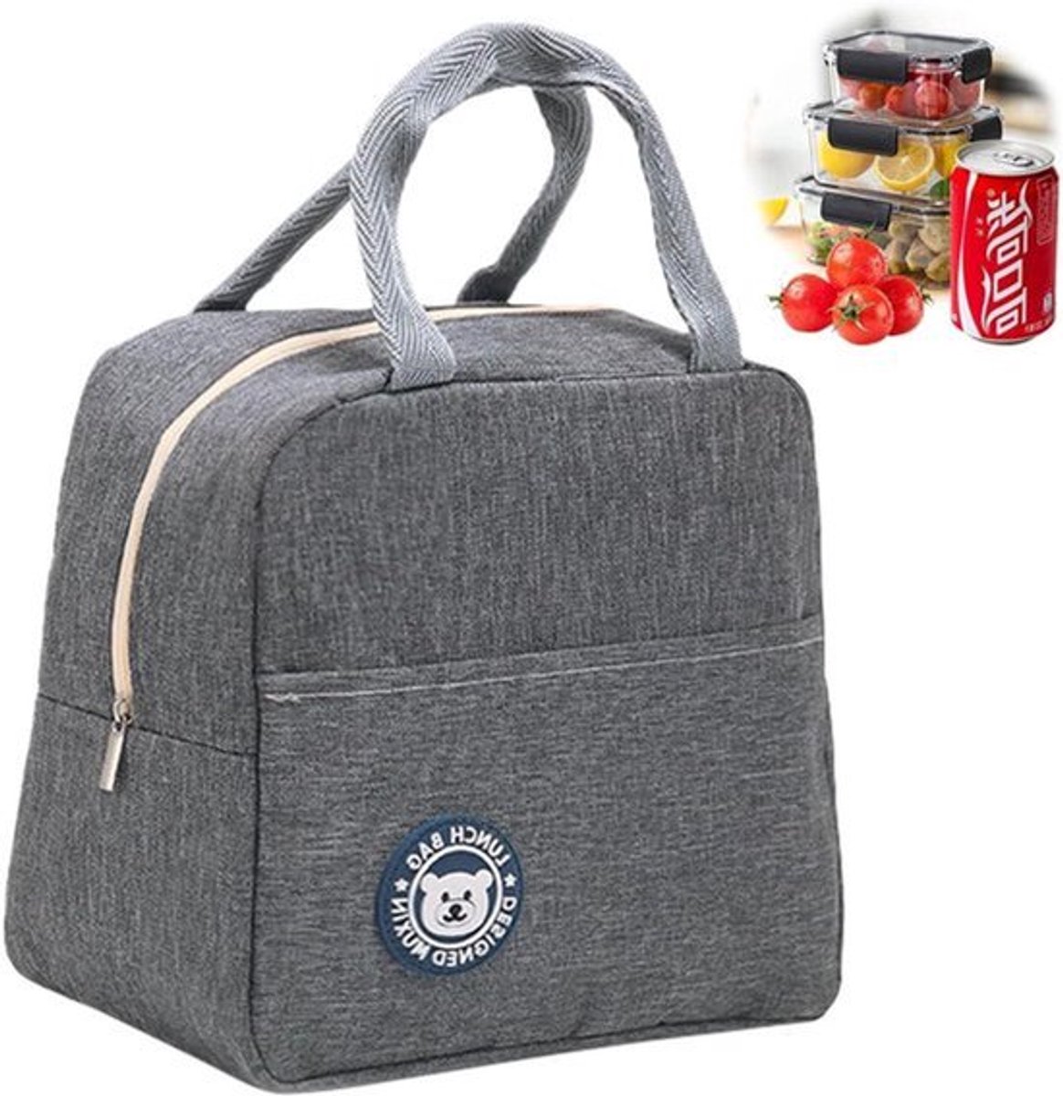 Geïsoleerde lunchbox draagbare koeltas met aluminiumfolie - Opvouwbare lunchtas voor school, kantoor, picknick en reizen