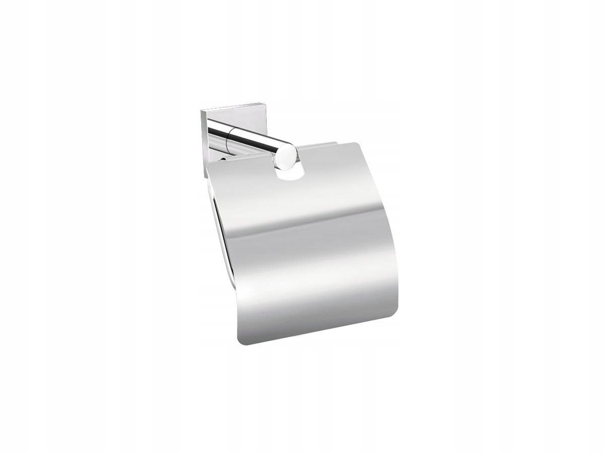 Merkloos Merkloze Chromen Toiletrolhouder met Klep