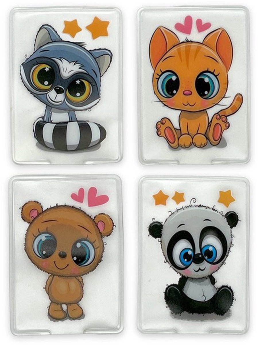 Handwarmers Set van 4 - Vingerwarmers met Wobbelogen - Herbruikbare Zakwarmers