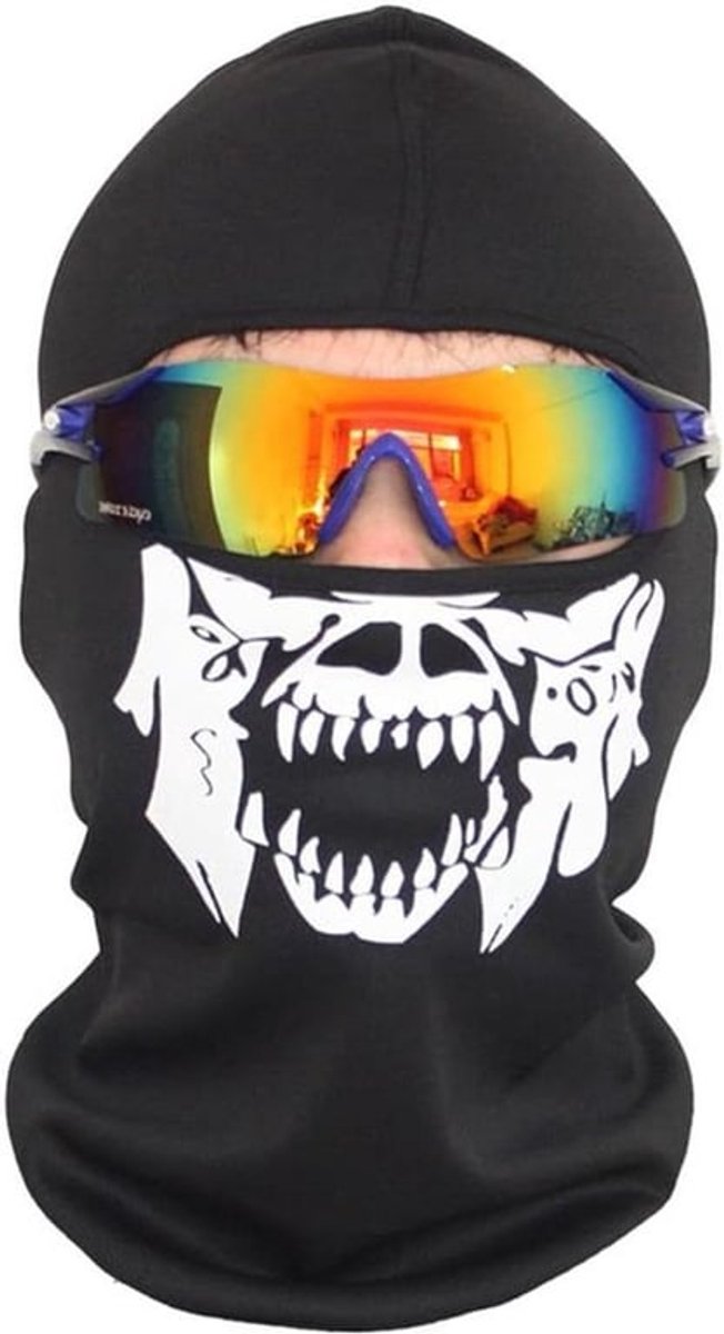 Motorfiets Bivakmuts Ghost Motormasker Passamontagna Skull Masker - Volgelaatsmasker Skelet Motorfiets Skimasker voor Mannen - Halloween Cosplay Muts