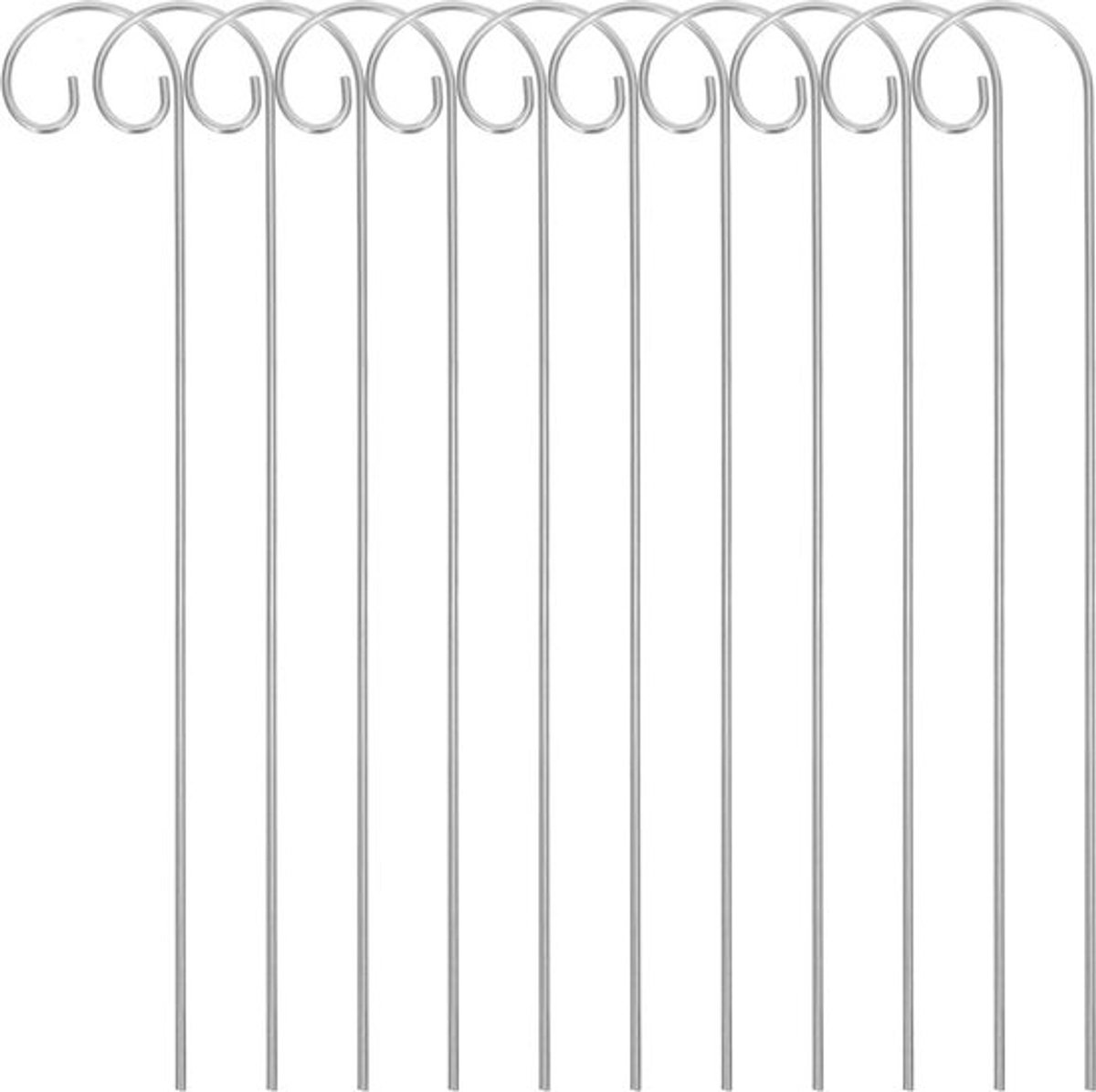 20 stuks Outdoor Shepherd Hooks Hoge Tuinstaken Metaal Sign Flower Picks voor Bloemarrangementen Hangende Planten Lantaarns