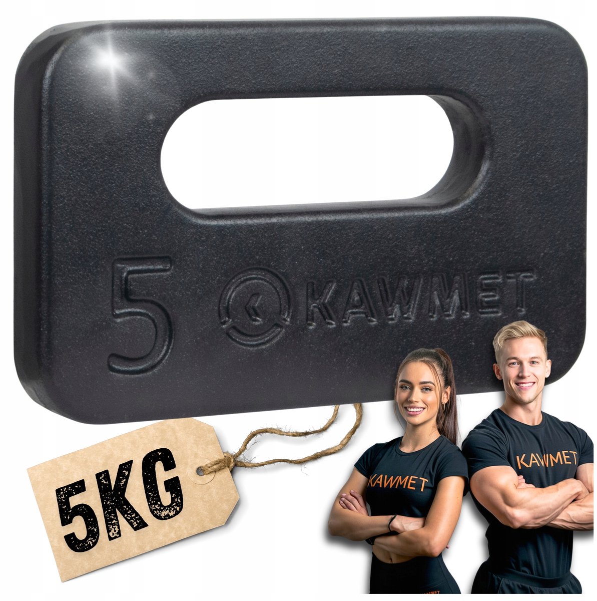 Merkloos Merkloze gietijzeren gewichtsplaat 5 kg voor rugzak - fitness & outdoor