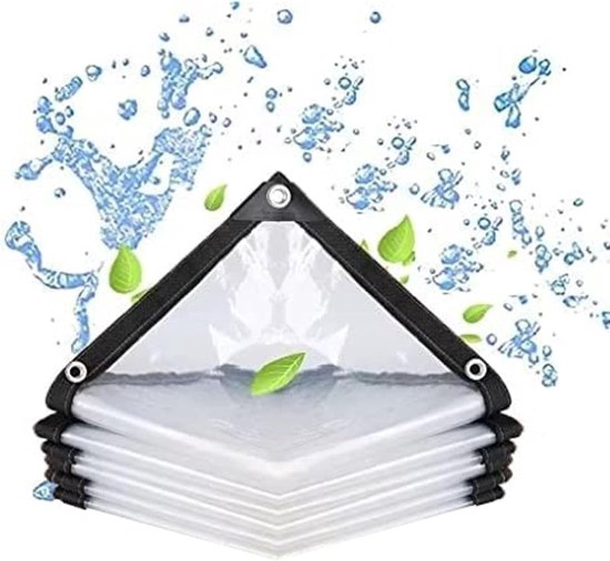 Helder waterdicht zeildoek - met ringen - voor tuinmeubelen - buiten - waterdicht - plantenisolatie - stofdicht