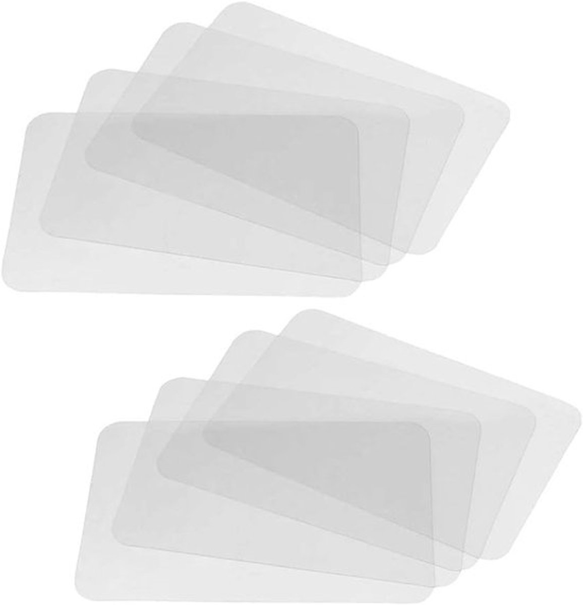 Transparante placemat - gebruiksvriendelijk - set van 8 - kunststof - 43 x 28 cm