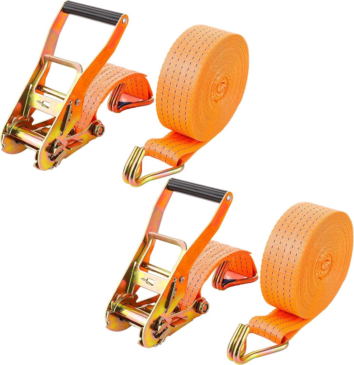 Lashing straps 8 m - set van 2 met ratel - sterke bevestiging - ideaal voor transport - SnelShoppen