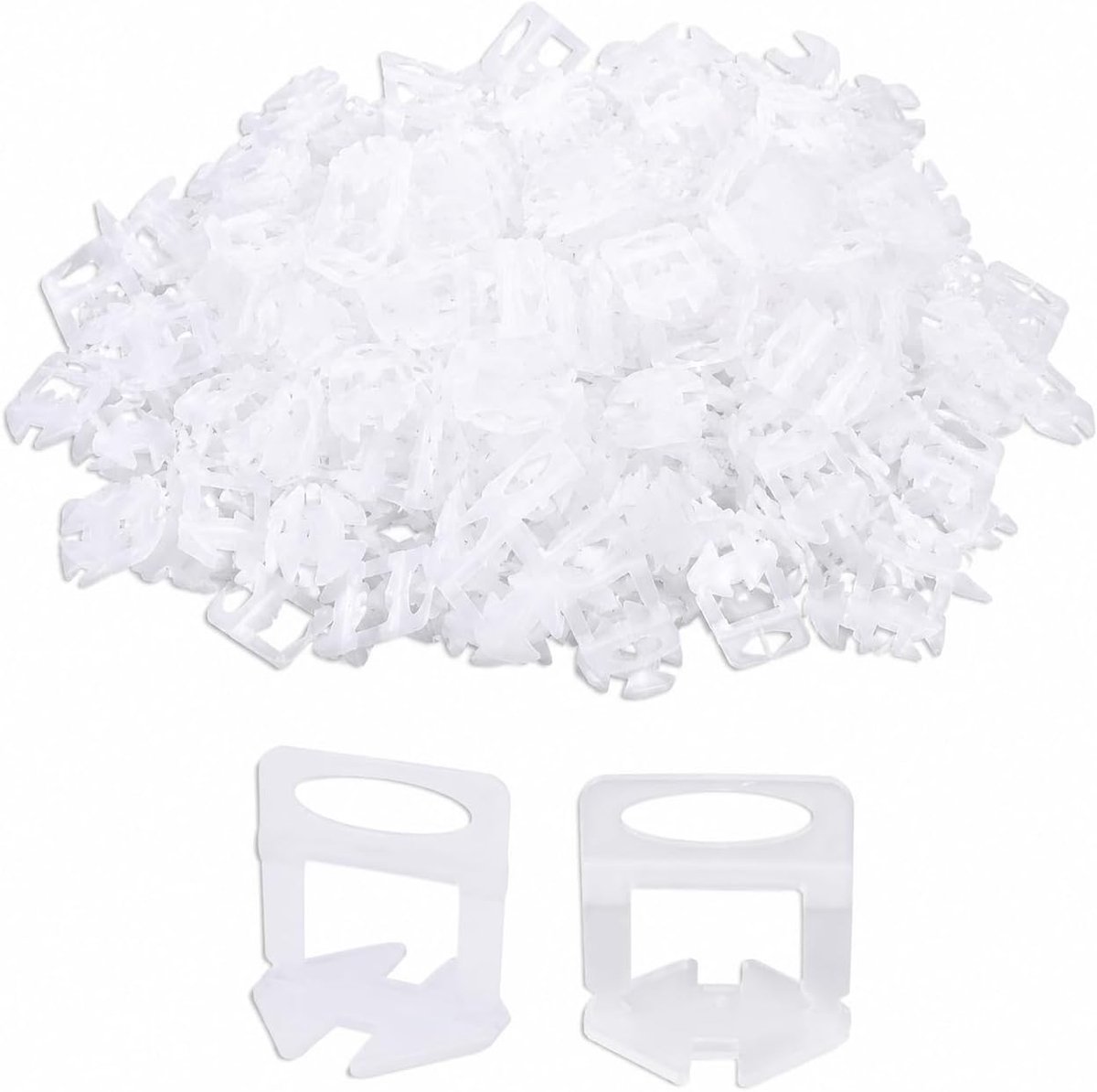 Tegel nivellering clips 1mm - PVC pads - geschikt voor vloeren en muren - zorgt voor nette voegafwerking - SnelShoppen