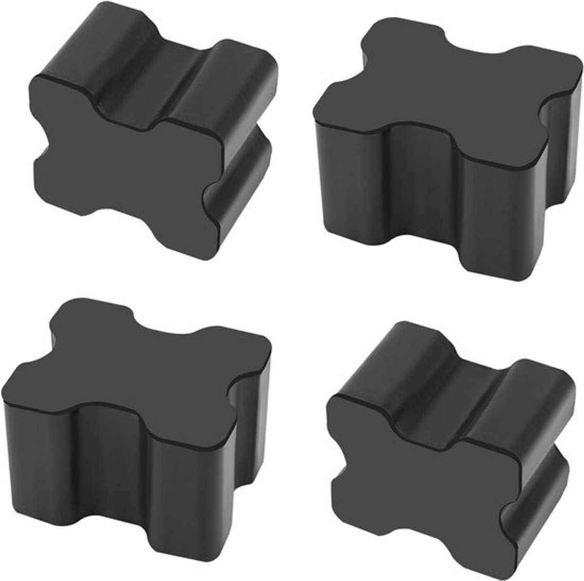 Schroefveer Afstandhouders - 4 Stuks Booster Rubberen Auto Veer Lift Blokken - Geschikt voor SUV's en Auto's - 25mm tot 38mm