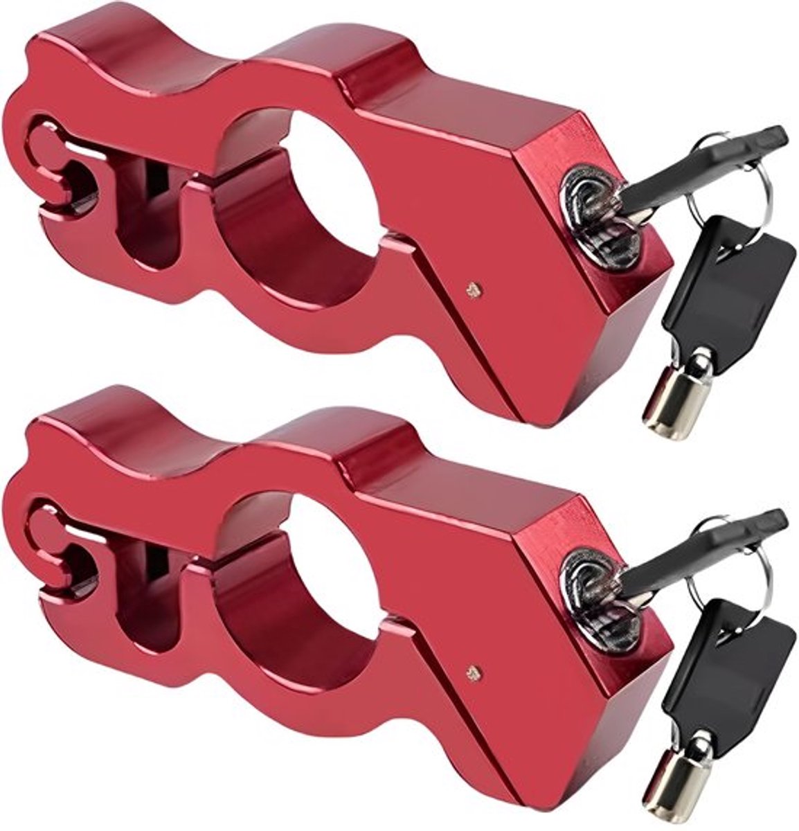 Motorfietsslot, universeel motorfietsstuurslot, motorfietsremslot, diefstalbeveiliging met 2 sleutels, aluminiumlegering, motorfietsslot voor motorfietsen, scooters, fietsen, ATV's
