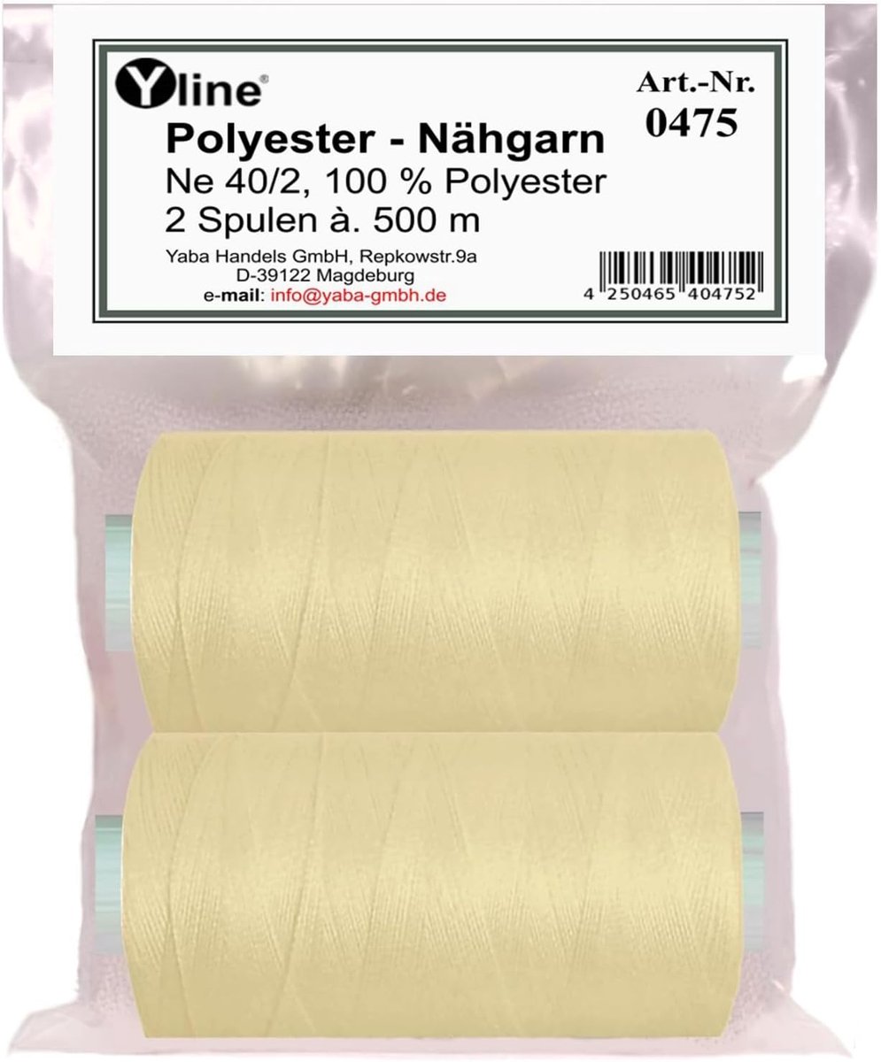 Naaigaren 500 m beige - polyester - voor naaimachine - perfect voor naaiprojecten - ShopVlot