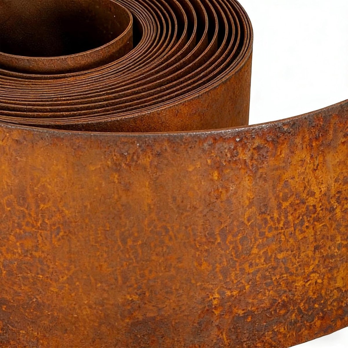 Tuinrand Staal - Grasrand Bodem - Tuin Afscheiden - Natuurlijke Roesttextuur - 155 cm x 5 m - Roestbruin