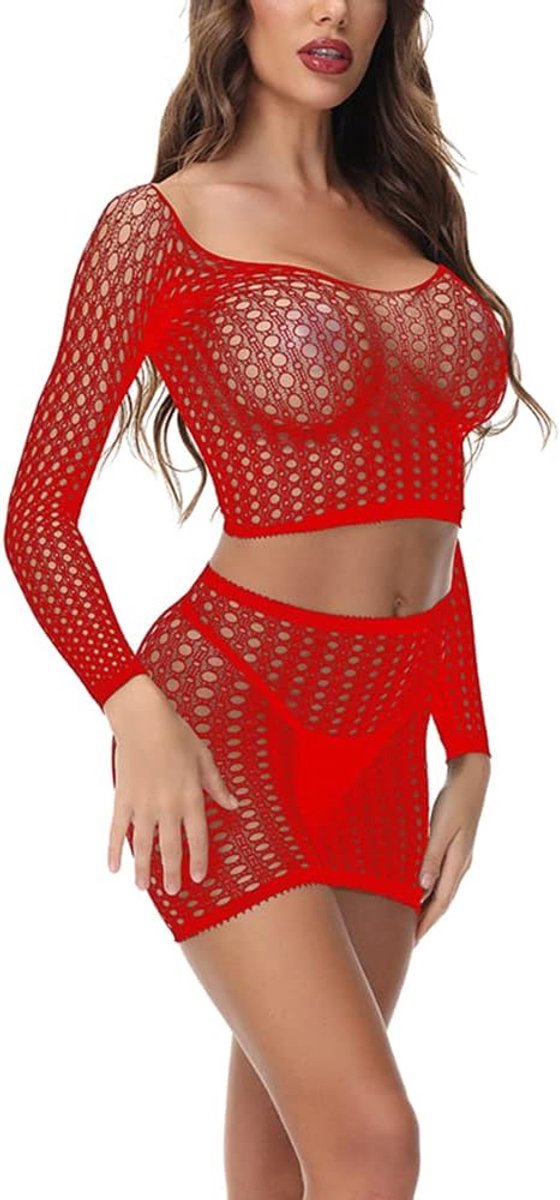 Lingerieset voor vrouwen - one size - mesh materiaal - sexy nachtkleding voor speciale gelegenheden - SnelShoppen