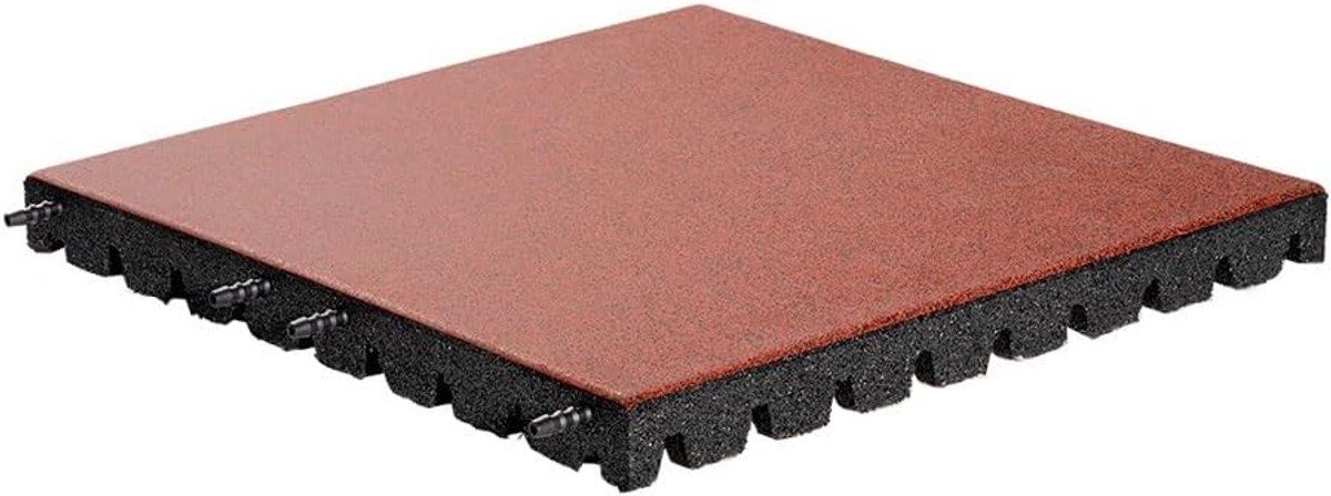 Rubberen tegel met stift- en gatverbinding, EPDM, 50 x 50 cm, 55 mm