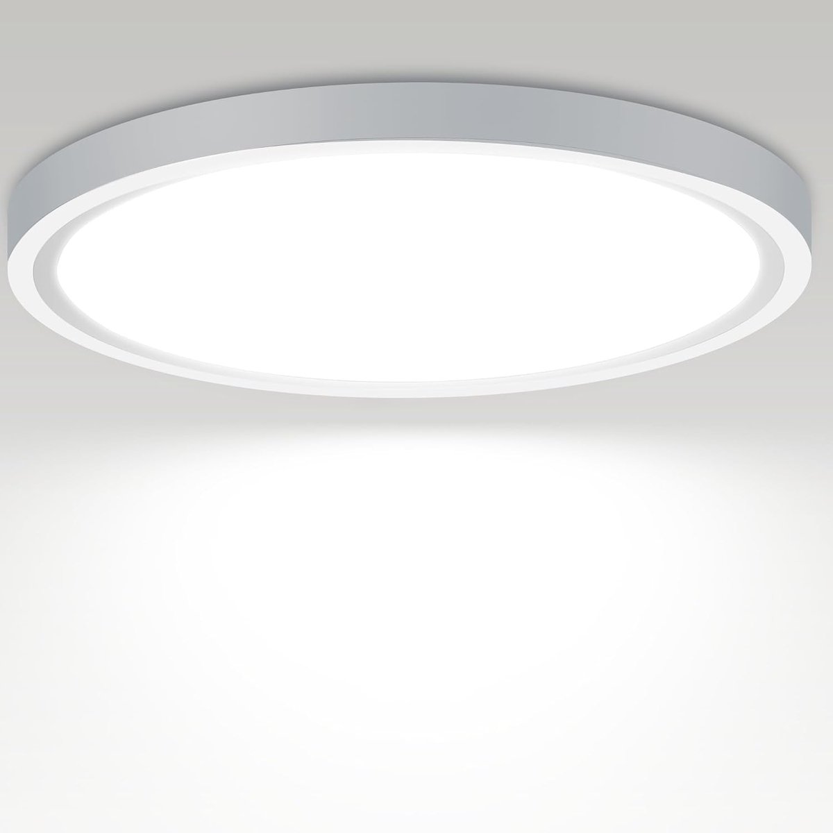 Plat - Ø 400 mm, ultradun, 30 W, 4000 K wit, modern design, IP44, ideaal voor badkamer, slaapkamer, woonkamer, keuken, hal en balkon