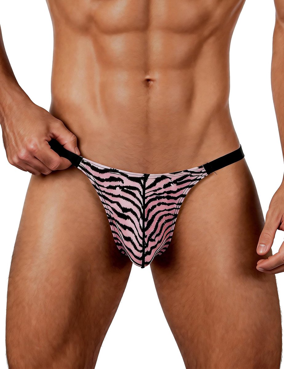 String tanga mannen ondergoed S - roze - micro stof - lage taille - sexy pasvorm - SnelShoppen