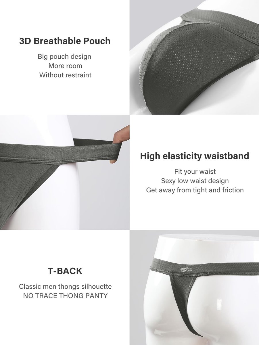 String tanga ondergoed heren - elastisch - ademend - comfortabel voor dagelijks gebruik - SnelShoppen