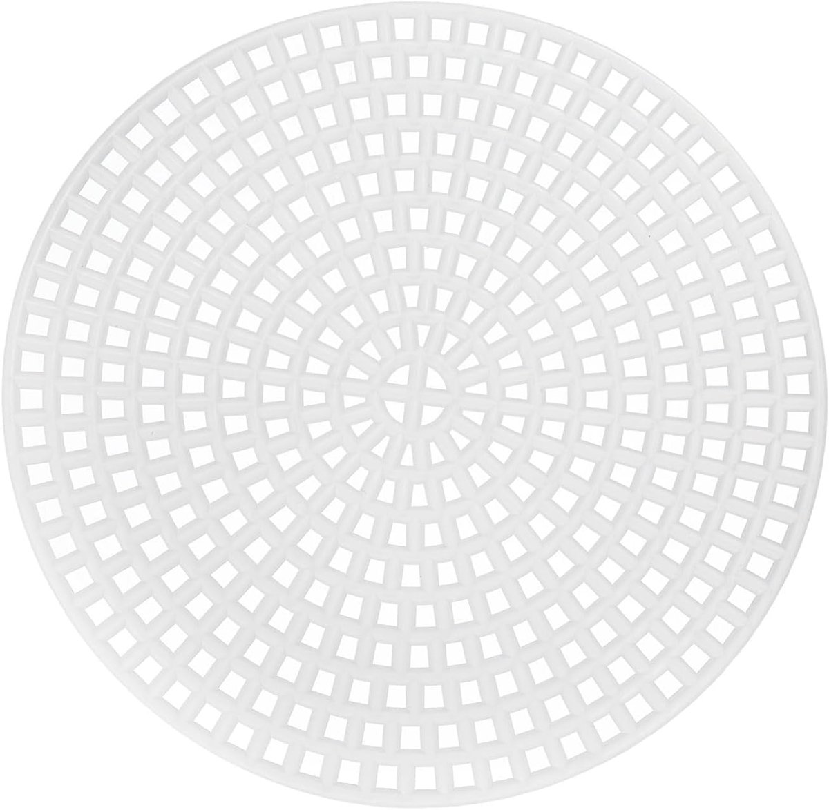 20 stuks ronde kunststof netten, 7,7 cm, in de vorm van een leeg net, cirkel, wit, voor het borduren en breien van haakwerk
