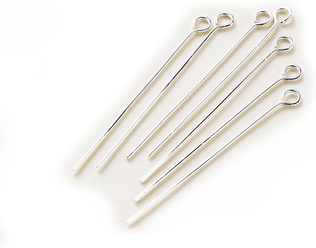 Kwaliteit Sieraden Accessoires Eye Pins voor Sieraden Manufacturing 100 stukken Silver 16mm