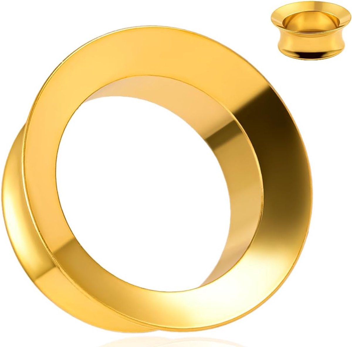 Tunnels vleesbrancard 1 paar oormeters tunnels dubbel uitlopende roestvrij staal oorbel pluggen expander brancard oren piercing sieraden voor mannen vrouwen 10-19 mm