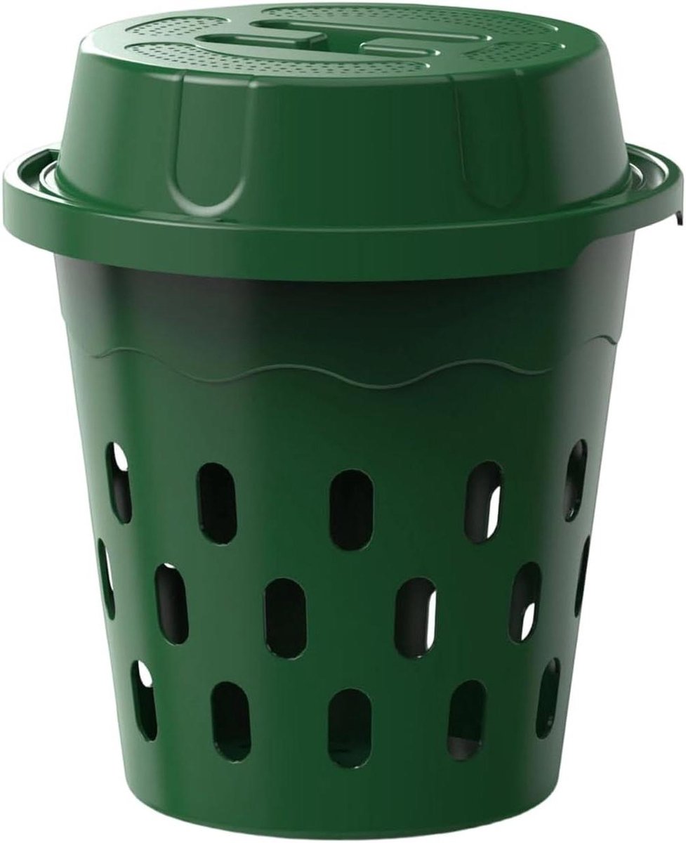 Wormenboerderij Composter - Bodemverbeteraar - Afval Verwerken - Ventilatiegaten - 26 cm - Groen