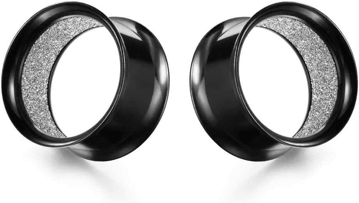 Tunnels en Plugs Vlees Oormeters Oorbellen Piercing Dubbele Uitlopende Brancards Expander 6mm tot 25mm.