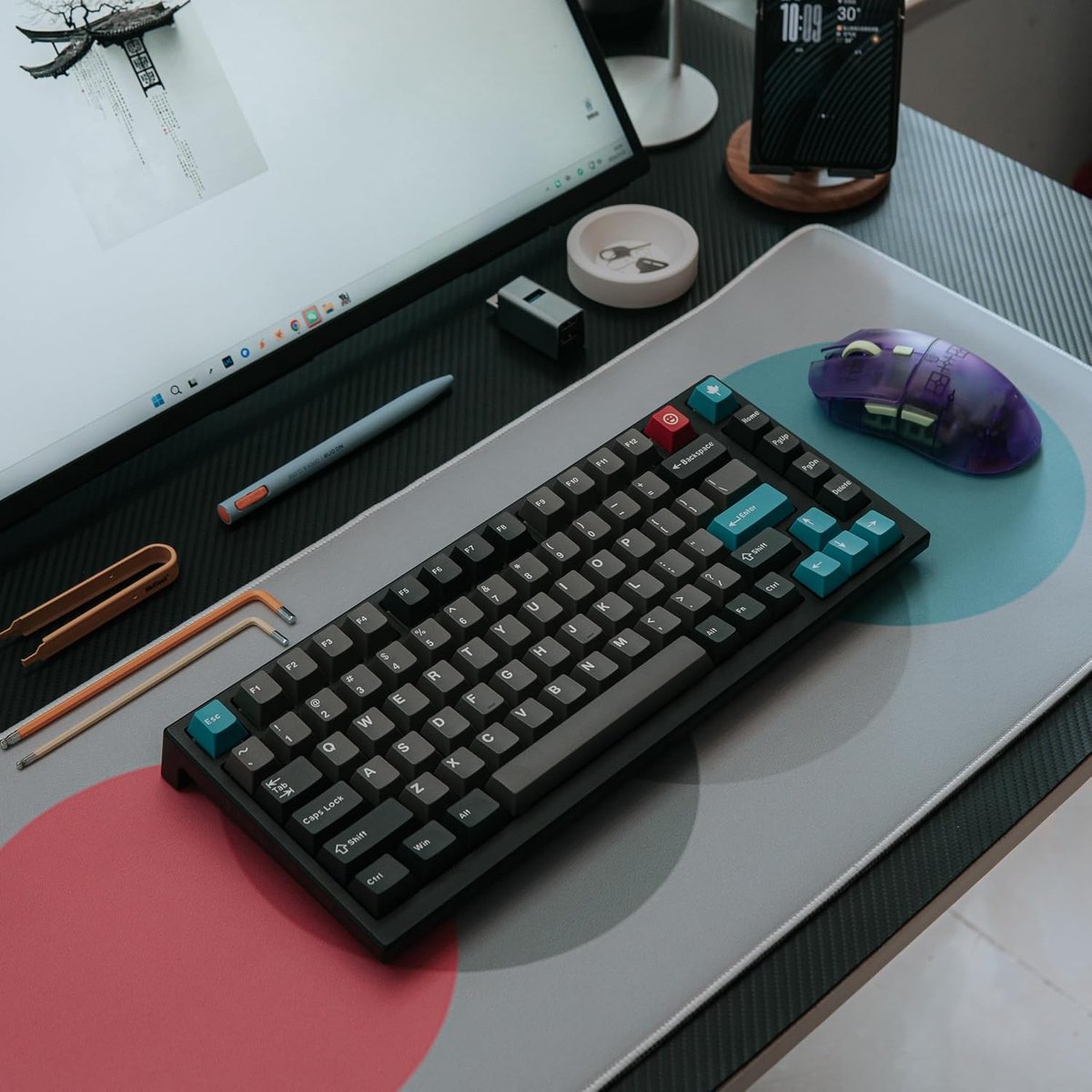 Keycaps, 188 stuks, dubbele injectie, gestructureerde afwerking, voor MX-toetsenbord